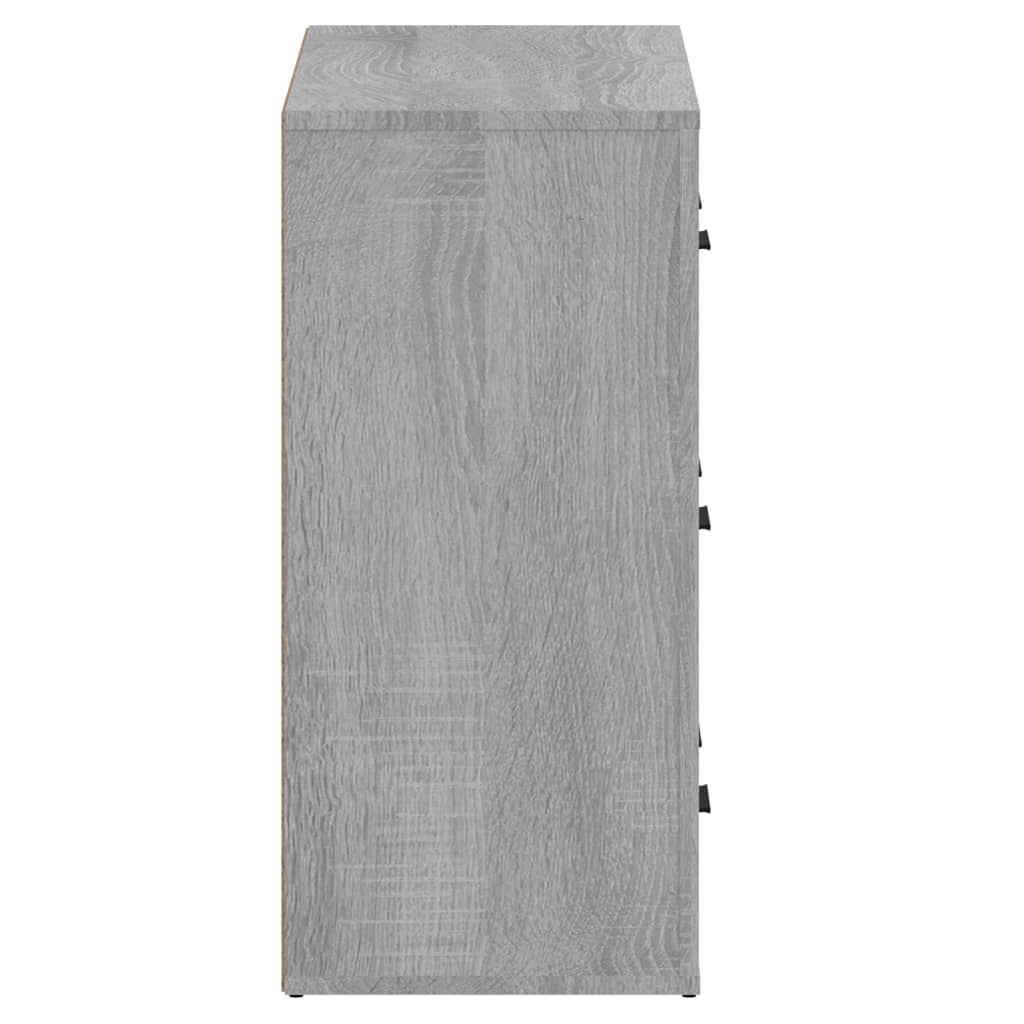 vidaXL Sideboards 2 pcs Grey Sonoma Engineered Wood