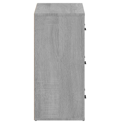 vidaXL Sideboards 2 pcs Grey Sonoma Engineered Wood