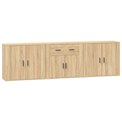 vidaXL Sideboards 3 pcs Sonoma Oak Engineered Wood
