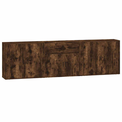 vidaXL Sideboards 3 pcs Smoked Oak Engineered Wood