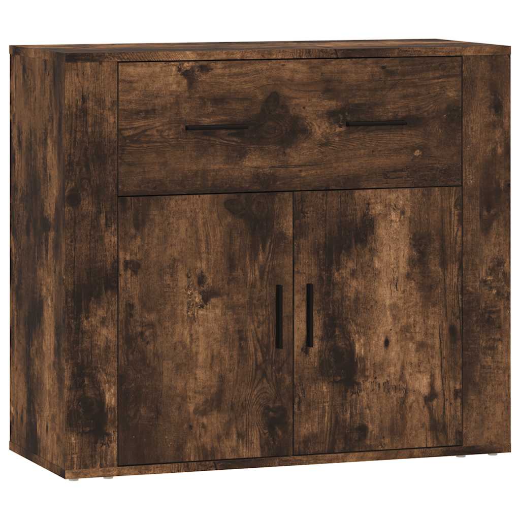 vidaXL Sideboards 3 pcs Smoked Oak Engineered Wood