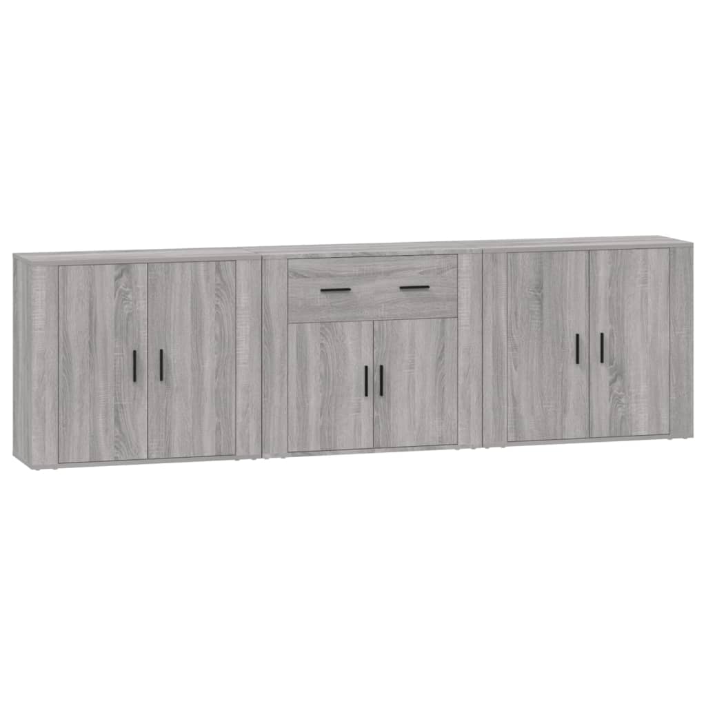 vidaXL Sideboards 3 pcs Grey Sonoma Engineered Wood