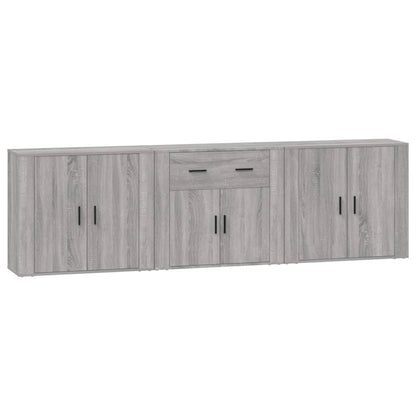 vidaXL Sideboards 3 pcs Grey Sonoma Engineered Wood