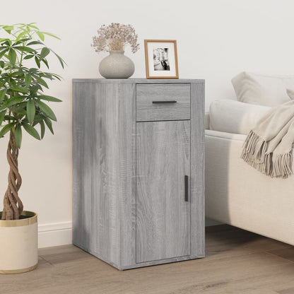 vidaXL Desk with Cabinet Grey Sonoma Engineered Wood