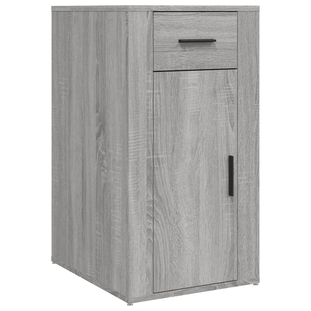 vidaXL Desk with Cabinet Grey Sonoma Engineered Wood
