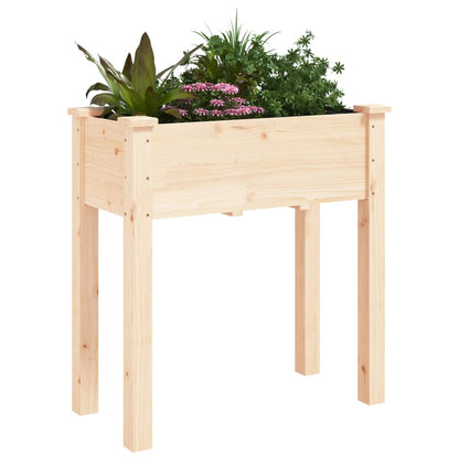 vidaXL Planter with Liner 71x37x76 cm Solid Wood Fir