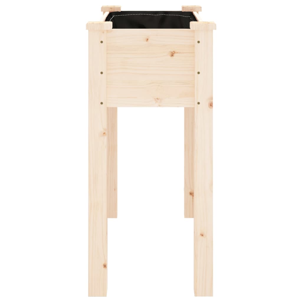 vidaXL Planter with Liner 71x37x76 cm Solid Wood Fir