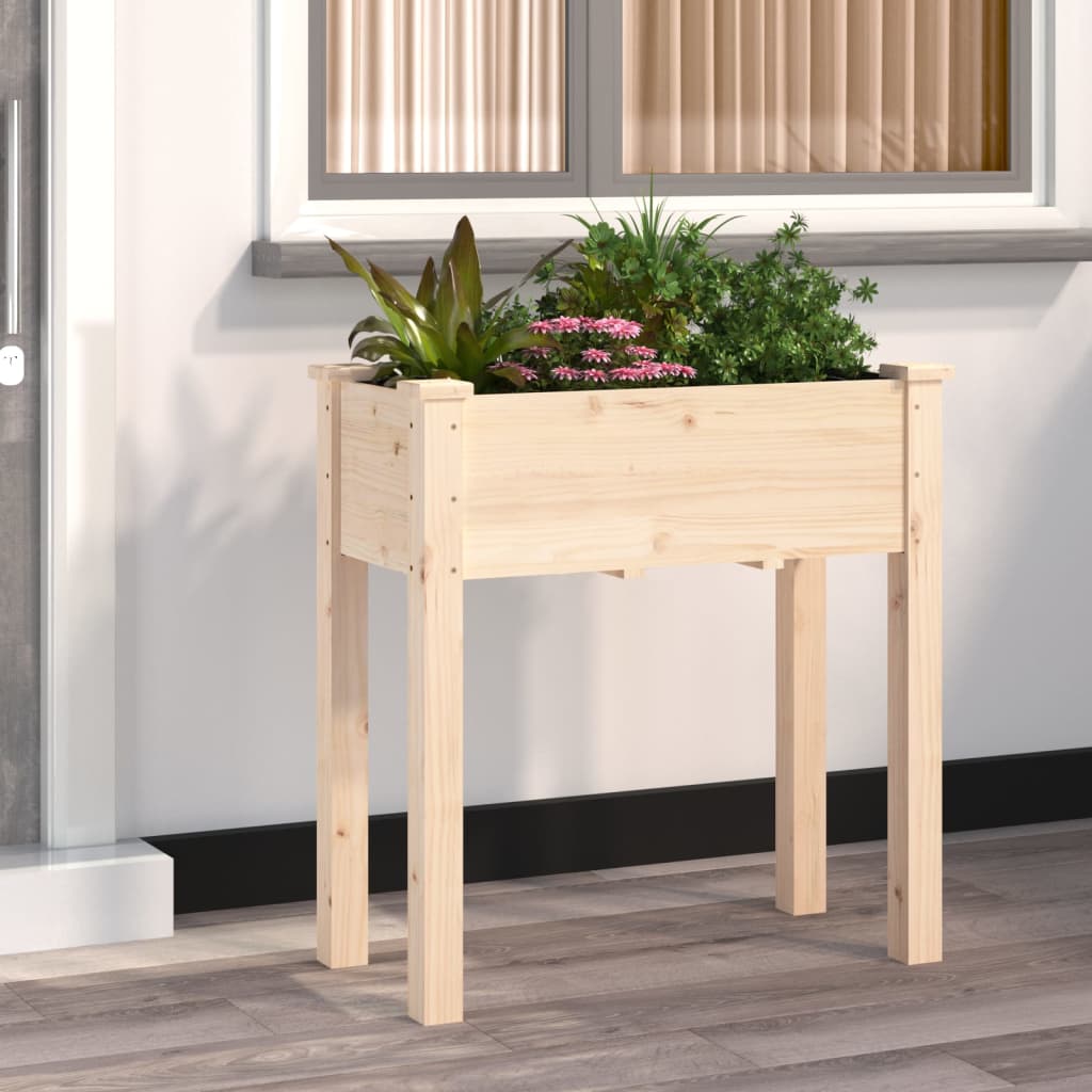 vidaXL Planter with Liner 71x37x76 cm Solid Wood Fir