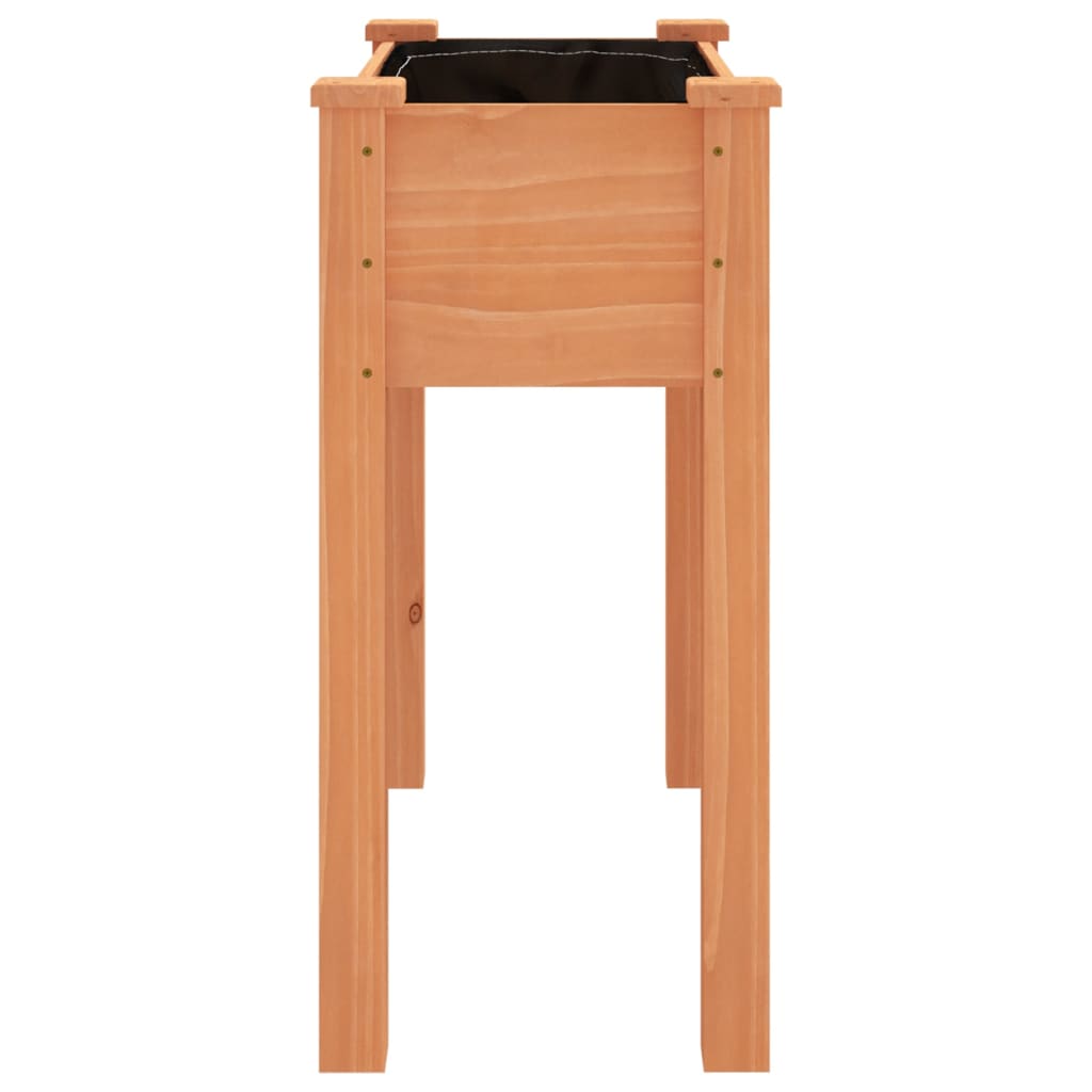 vidaXL Planter with Liner Brown 71x37x76 cm Solid Wood Fir