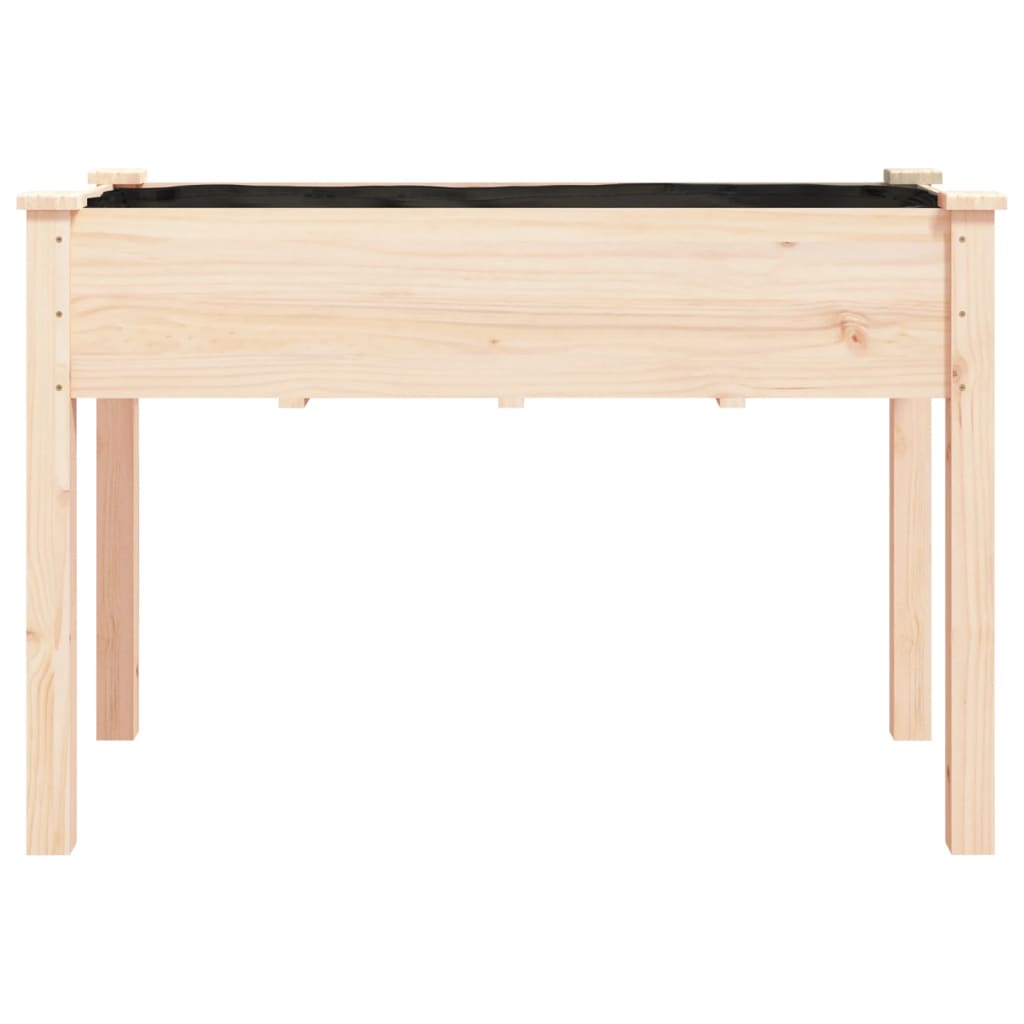 vidaXL Planter with Liner 118x59x76 cm Solid Wood Fir