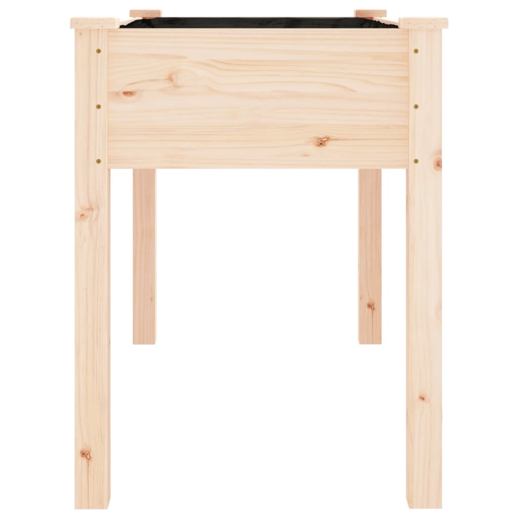 vidaXL Planter with Liner 118x59x76 cm Solid Wood Fir