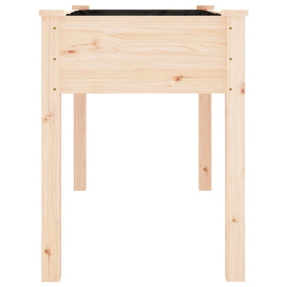 vidaXL Planter with Liner 118x59x76 cm Solid Wood Fir