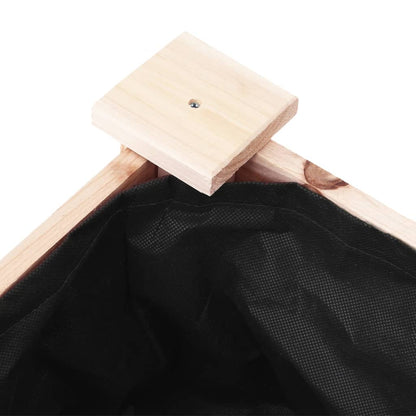 vidaXL Planter with Liner 118x59x76 cm Solid Wood Fir