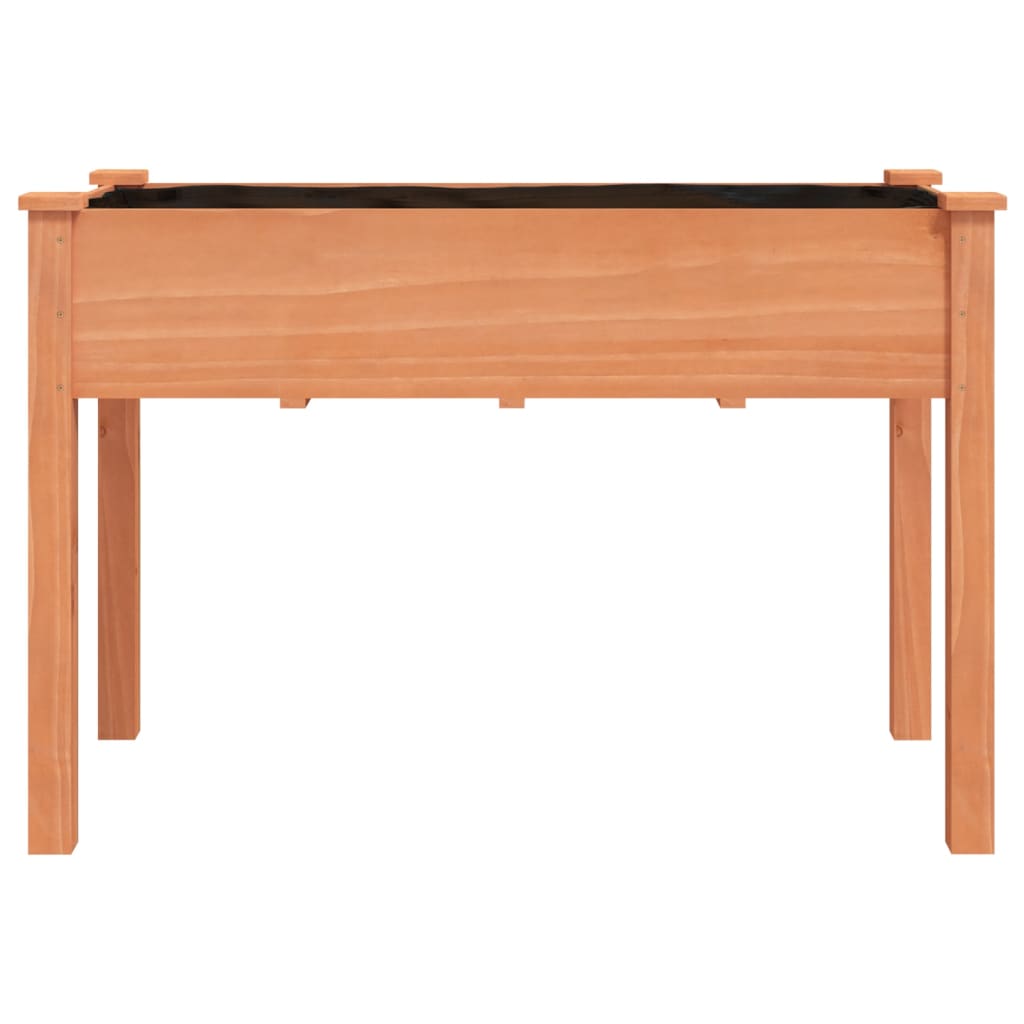 vidaXL Planter with Liner Brown 118x59x76 cm Solid Wood Fir