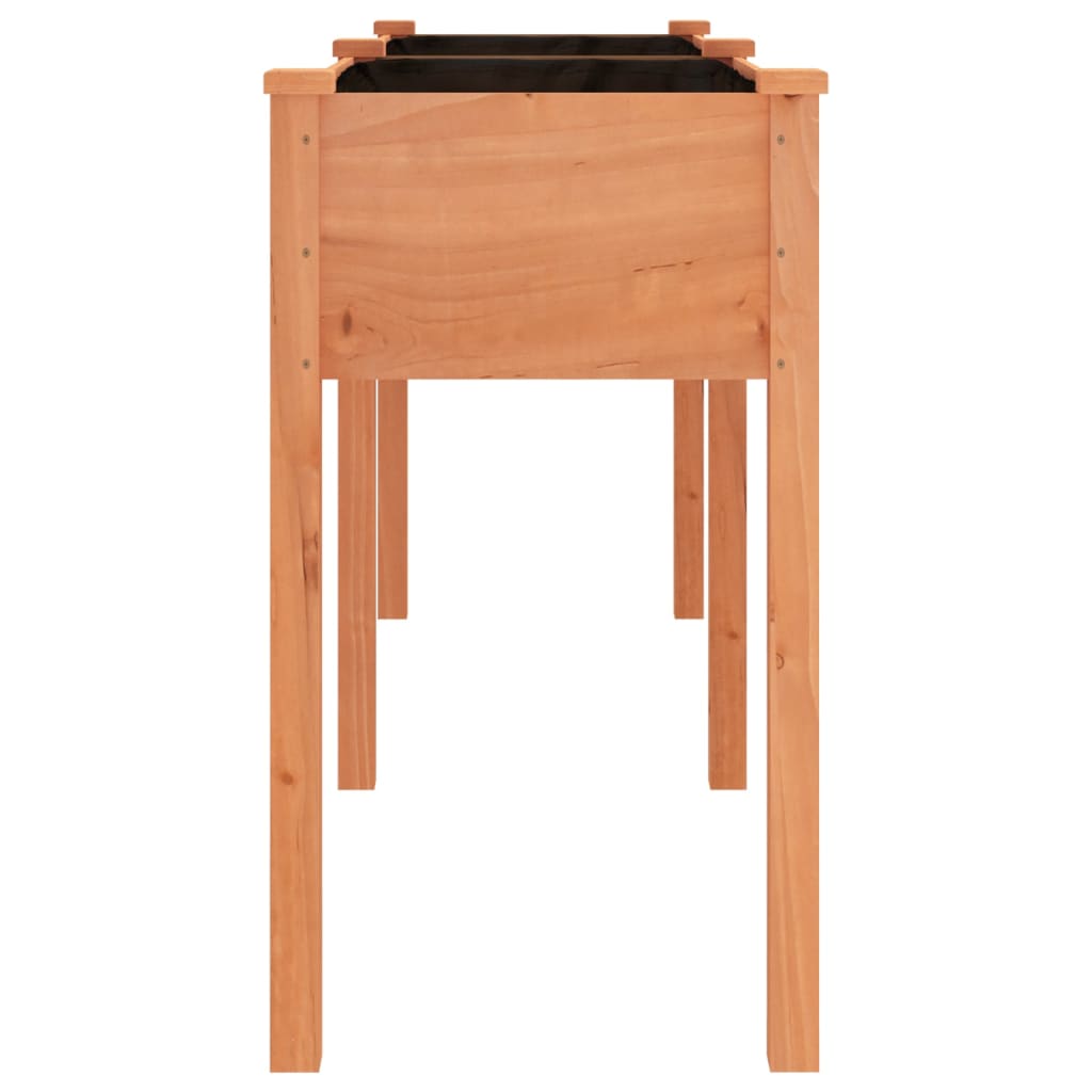 vidaXL Planter with Liner Brown 161x45x76 cm Solid Wood Fir