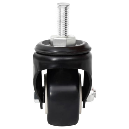 vidaXL Wheels for Planter 4 pcs Black 8x3.5x8 cm Iron