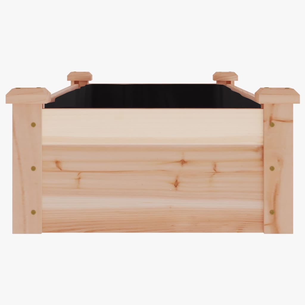vidaXL Garden Raised Bed with Liner 120x45x25 cm Solid Wood Fir