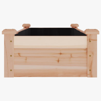 vidaXL Garden Raised Bed with Liner 120x45x25 cm Solid Wood Fir