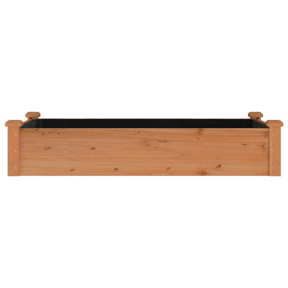 vidaXL Garden Raised Bed with Liner Brown 120x60x25 cm Solid Wood Fir