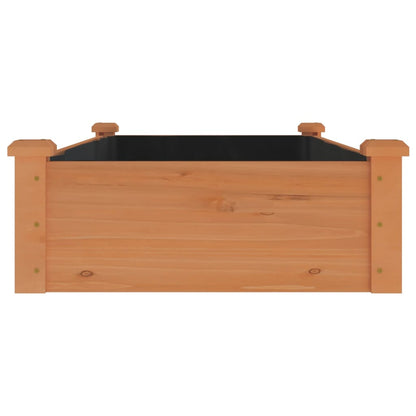 vidaXL Garden Raised Bed with Liner Brown 120x60x25 cm Solid Wood Fir