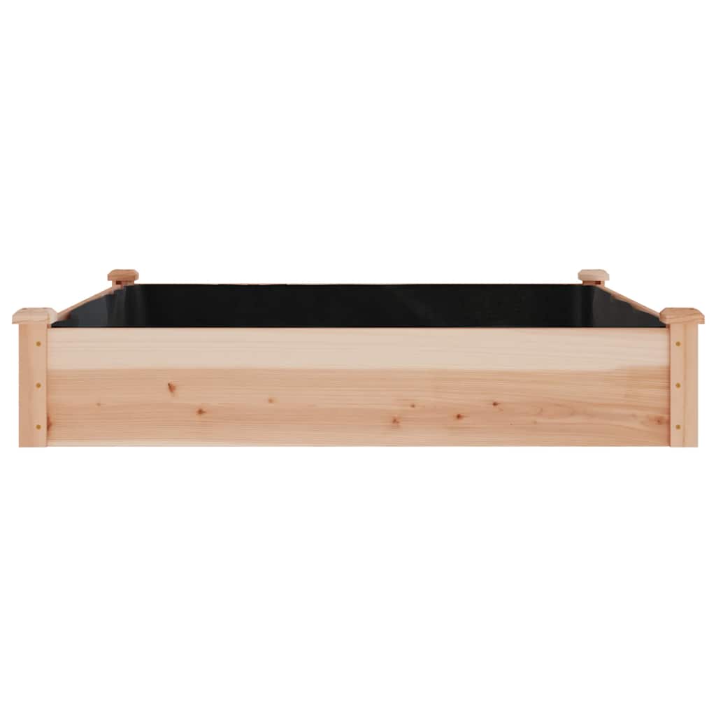 vidaXL Garden Raised Bed with Liner 120x120x25 cm Solid Wood Fir