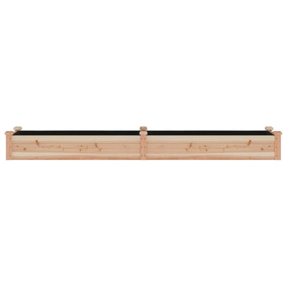 vidaXL Garden Raised Bed with Liner 240x45x25 cm Solid Wood Fir