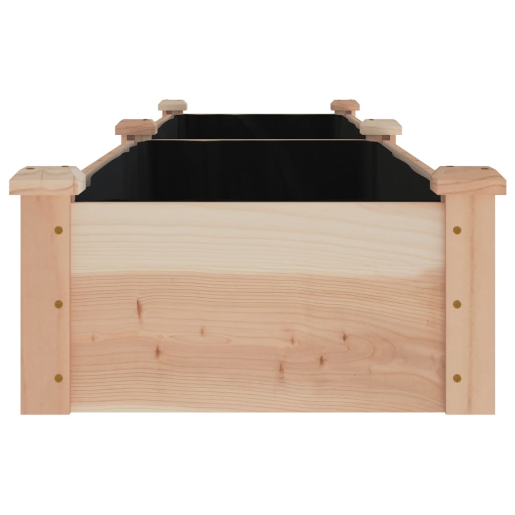 vidaXL Garden Raised Bed with Liner 240x45x25 cm Solid Wood Fir