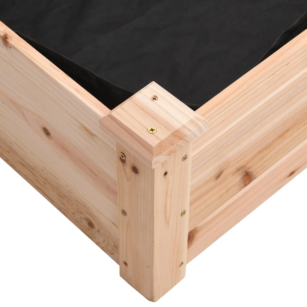 vidaXL Garden Raised Bed with Liner 240x45x25 cm Solid Wood Fir