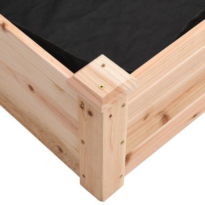 vidaXL Garden Raised Bed with Liner 240x45x25 cm Solid Wood Fir