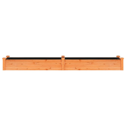 vidaXL Garden Raised Bed with Liner Brown 240x45x25 cm Solid Wood Fir