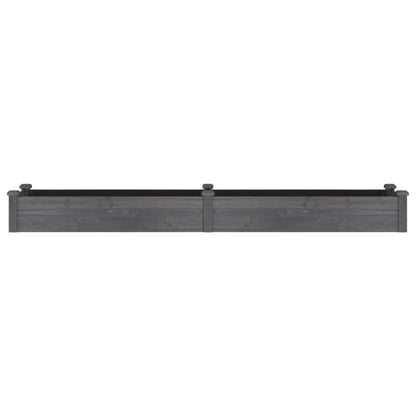 vidaXL Garden Raised Bed with Liner Grey 240x45x25 cm Solid Wood Fir