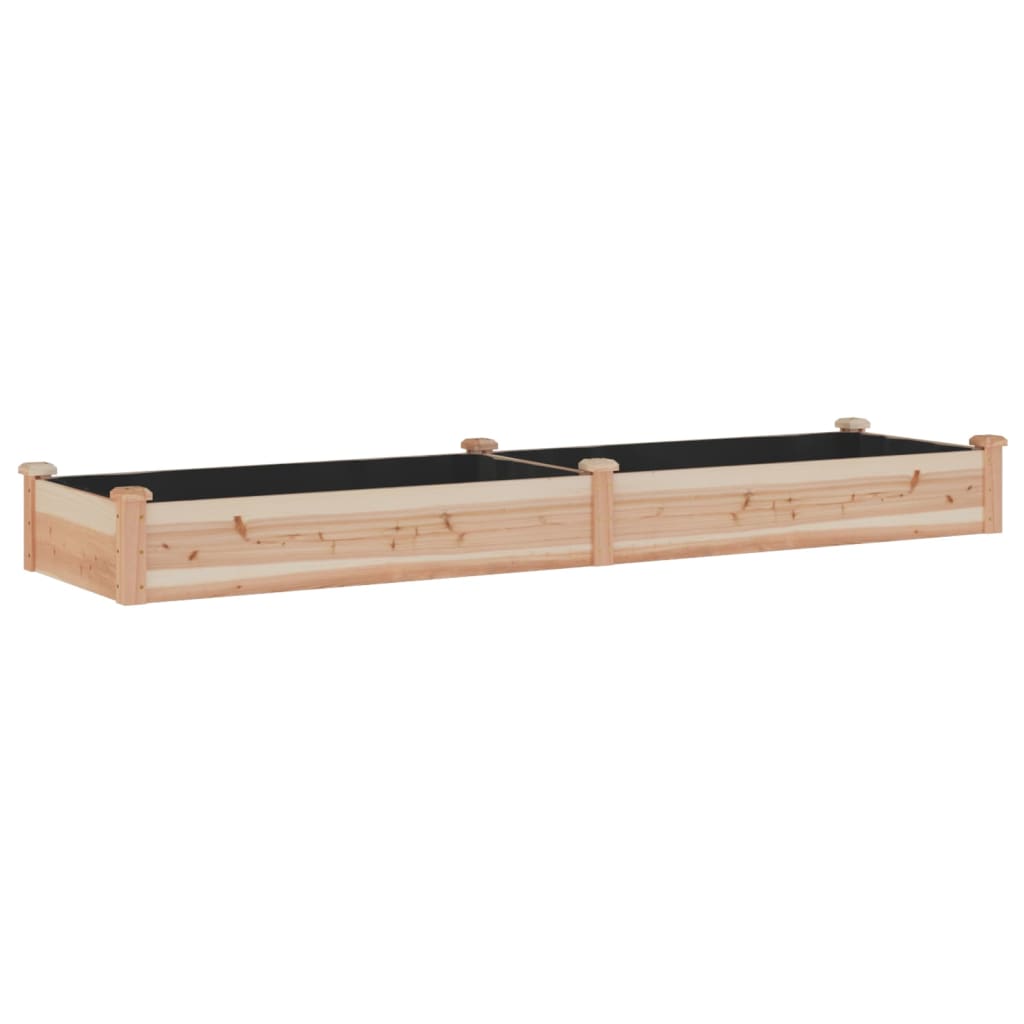 vidaXL Garden Raised Bed with Liner 240x60x25 cm Solid Wood Fir
