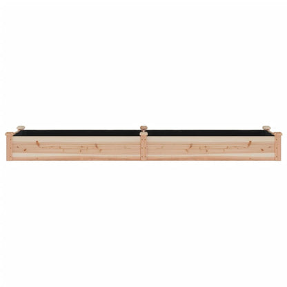 vidaXL Garden Raised Bed with Liner 240x60x25 cm Solid Wood Fir