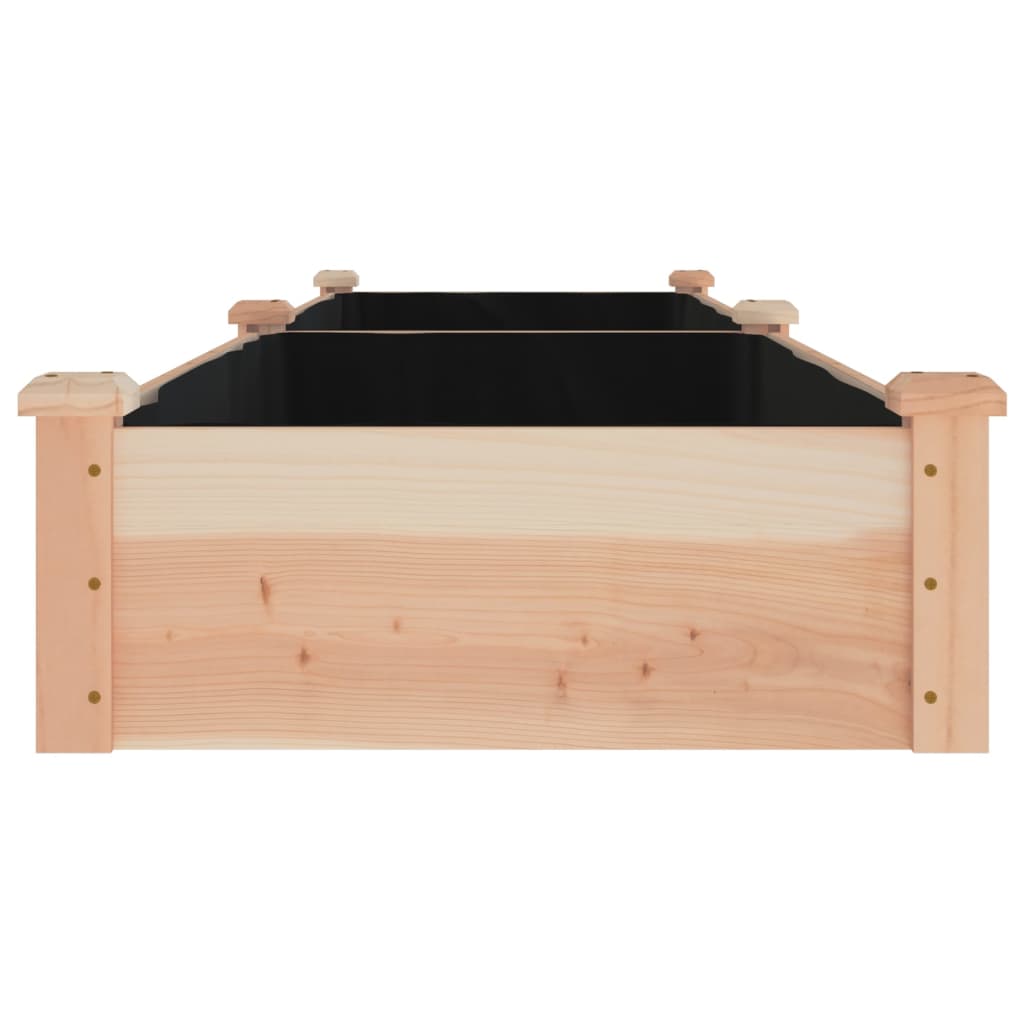 vidaXL Garden Raised Bed with Liner 240x60x25 cm Solid Wood Fir