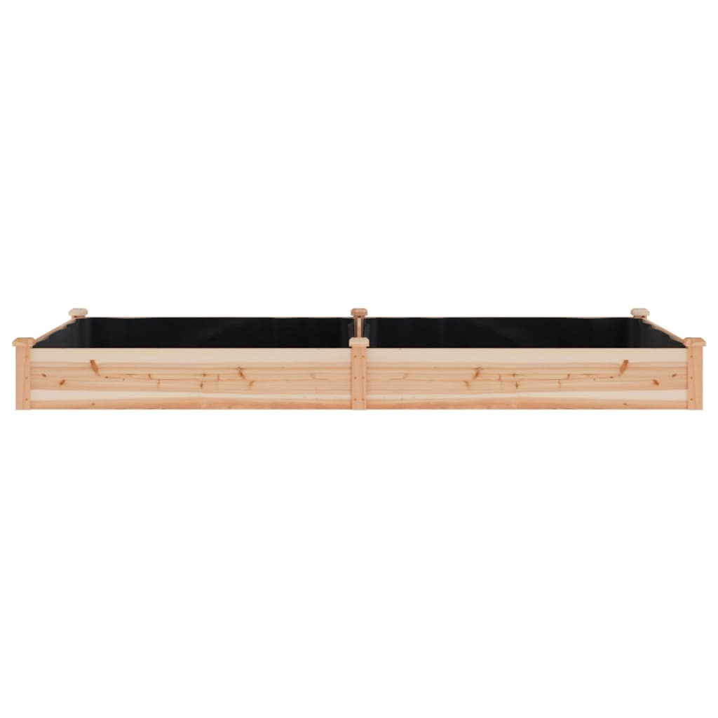 vidaXL Garden Raised Bed with Liner 240x120x25 cm Solid Wood Fir
