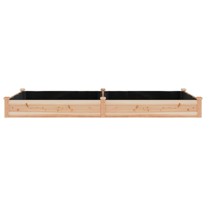 vidaXL Garden Raised Bed with Liner 240x120x25 cm Solid Wood Fir