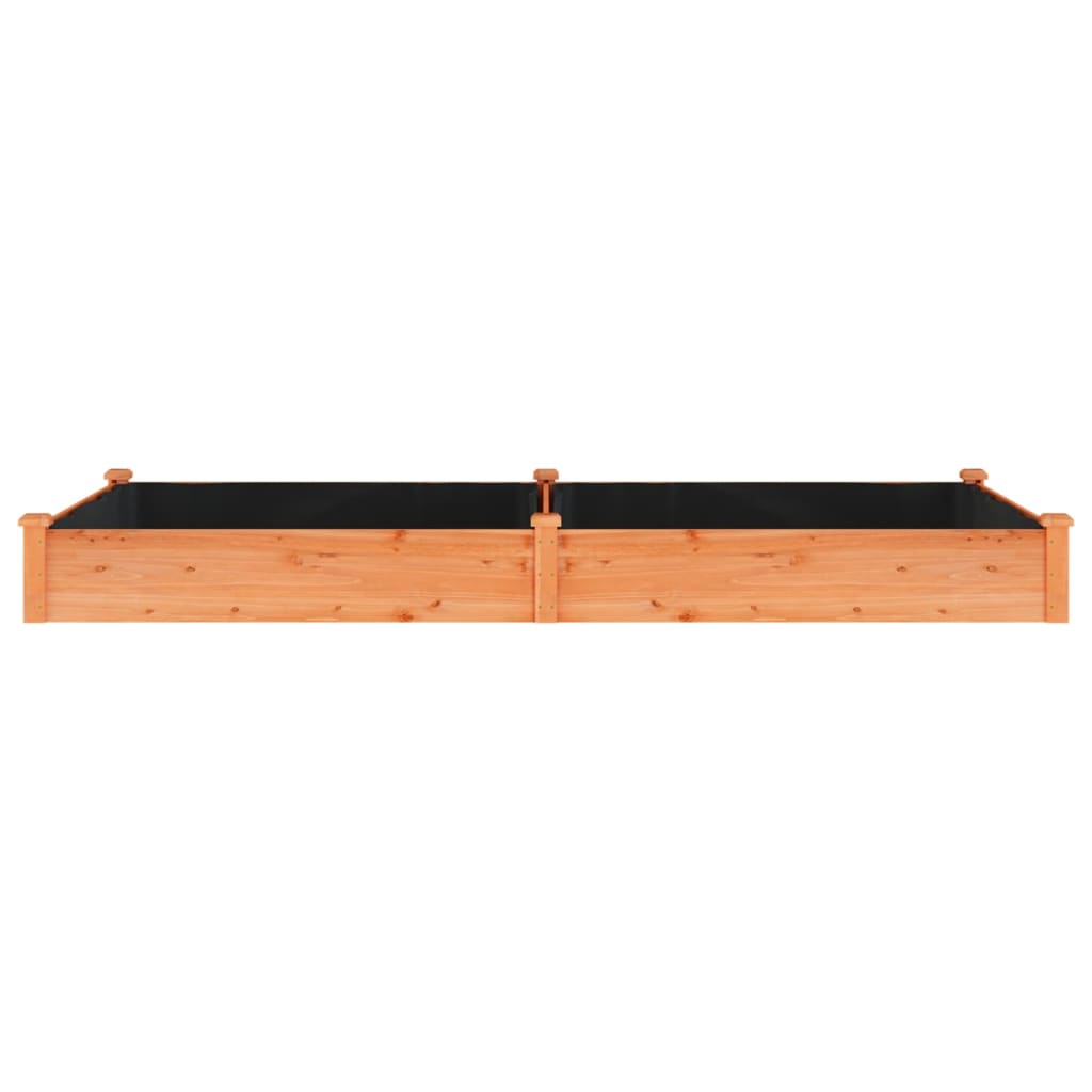 vidaXL Garden Raised Bed with Liner Brown 240x120x25 cm Solid Wood Fir
