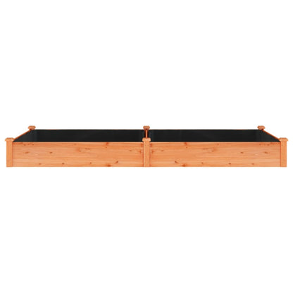 vidaXL Garden Raised Bed with Liner Brown 240x120x25 cm Solid Wood Fir