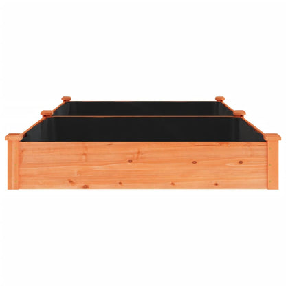 vidaXL Garden Raised Bed with Liner Brown 240x120x25 cm Solid Wood Fir
