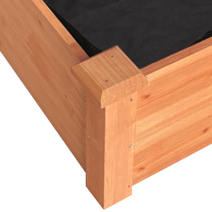 vidaXL Garden Raised Bed with Liner Brown 240x120x25 cm Solid Wood Fir