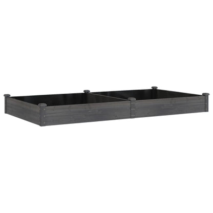 vidaXL Garden Raised Bed with Liner Grey 240x120x25 cm Solid Wood Fir