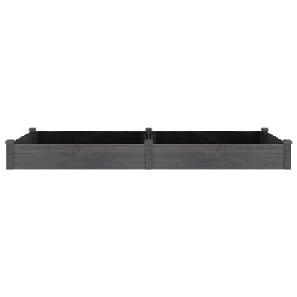 vidaXL Garden Raised Bed with Liner Grey 240x120x25 cm Solid Wood Fir