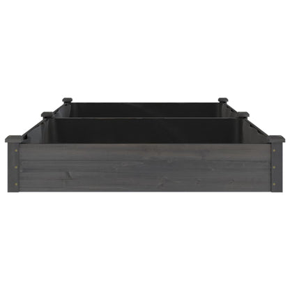 vidaXL Garden Raised Bed with Liner Grey 240x120x25 cm Solid Wood Fir
