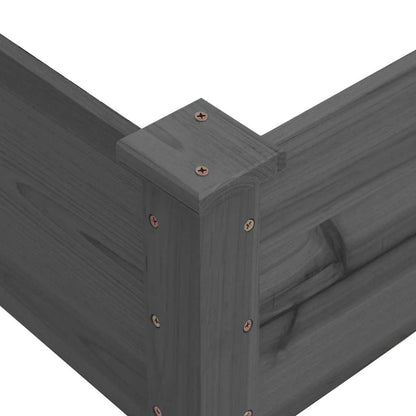 vidaXL Garden Raised Bed Grey 120x120x56 cm Solid Wood Fir