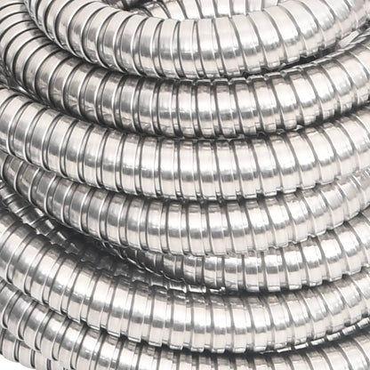 vidaXL Garden Hose with Spray Nozzle Silver 0,6" 7,5 m Stainless Steel