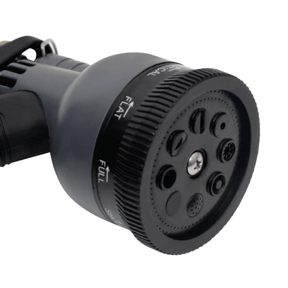 vidaXL Garden Hose with Spray Nozzle Silver 0.6" 15 m Stainless Steel