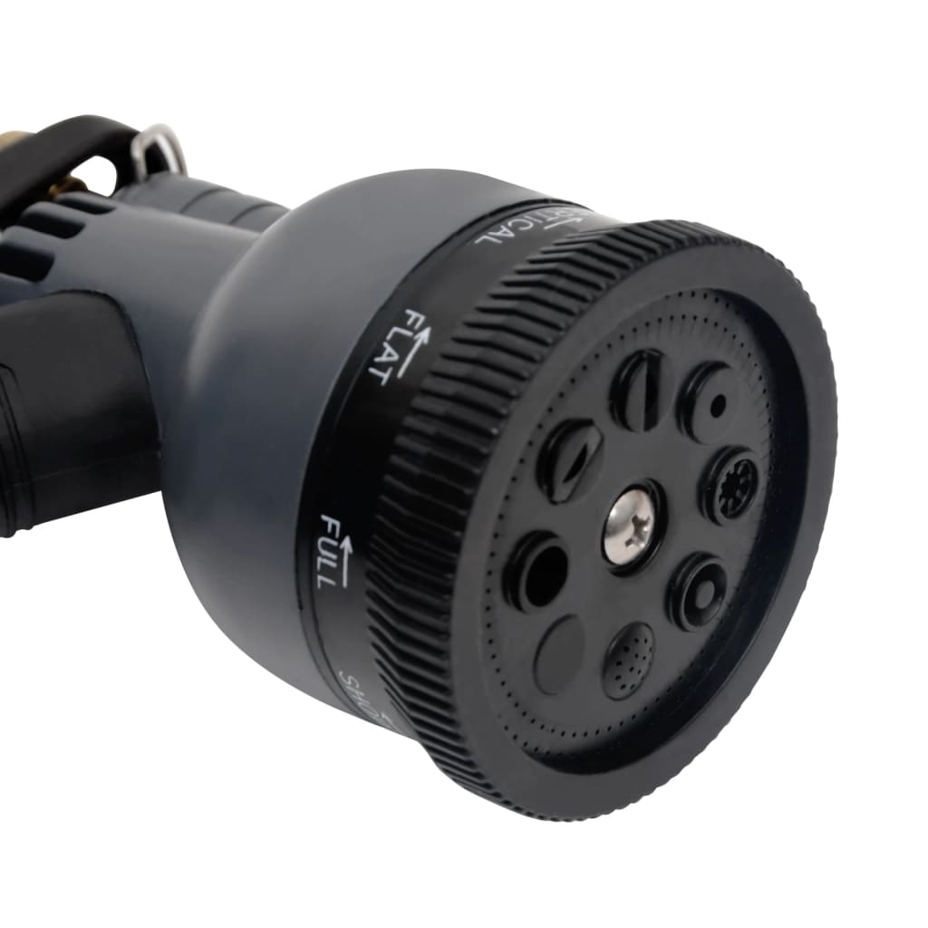 vidaXL Garden Hose with Spray Nozzle Silver 0.6" 30 m Stainless Steel