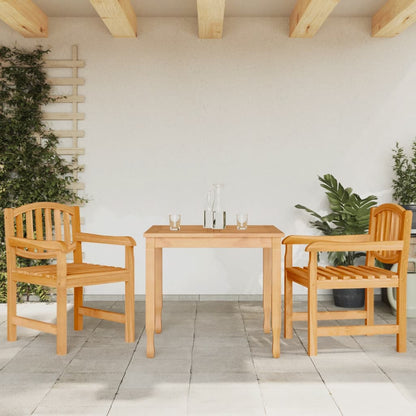 vidaXL Garden Chair | Set of 2 | Natural Teak | Solid Teak Wood | Standard