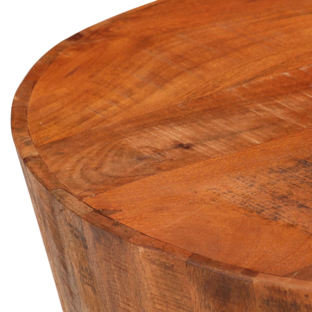 vidaXL Coffee Table Ø 52x30 cm Solid Rough Wood Mango