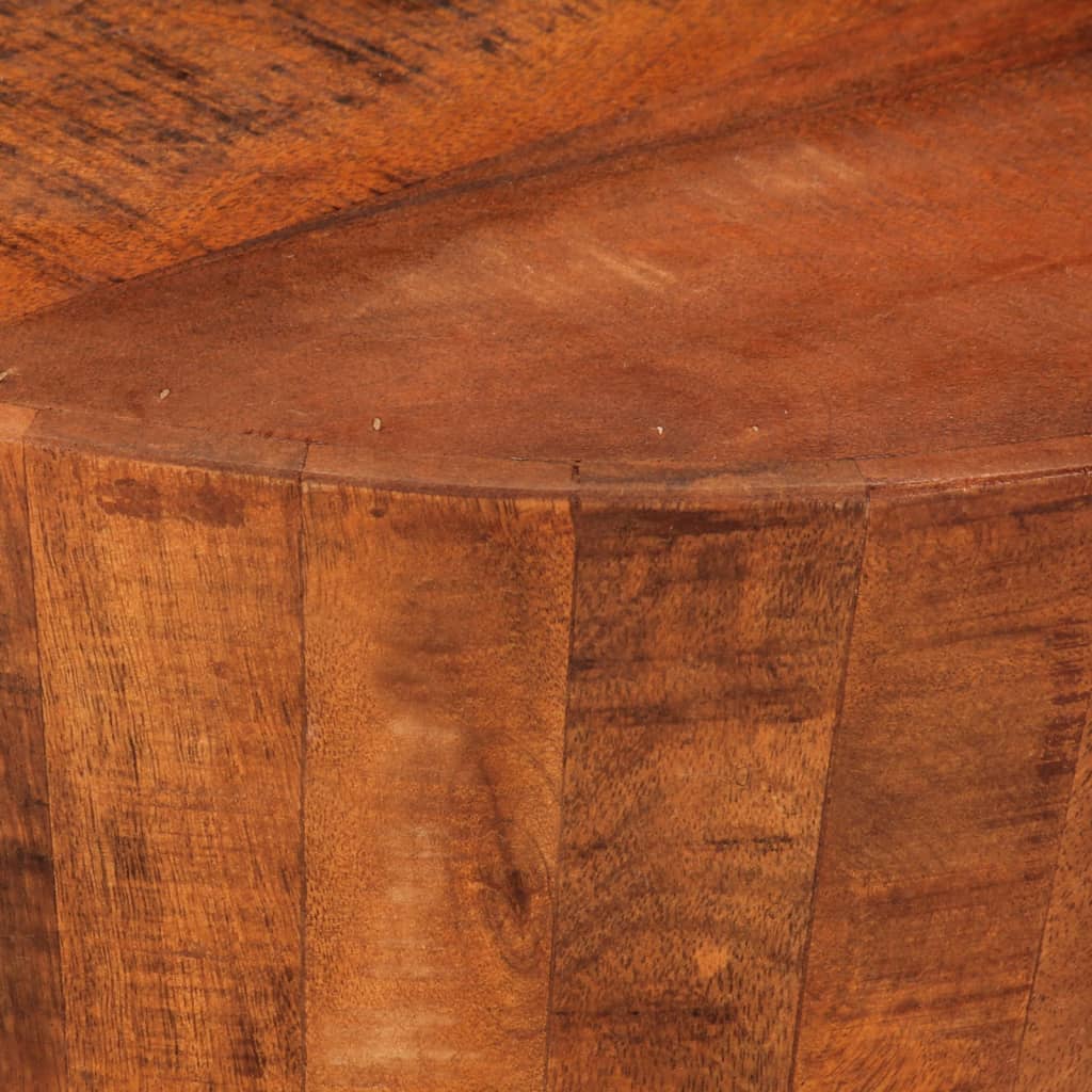 vidaXL Coffee Table Ø 52x30 cm Solid Rough Wood Mango